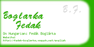 boglarka fedak business card