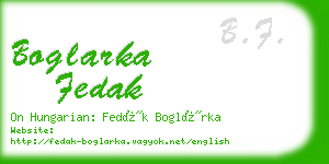 boglarka fedak business card